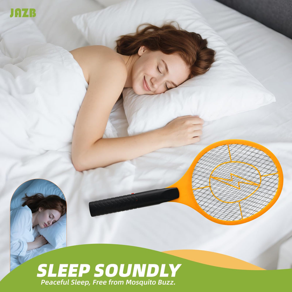Jazb Electric Fly Swatter with packaging and accessories
