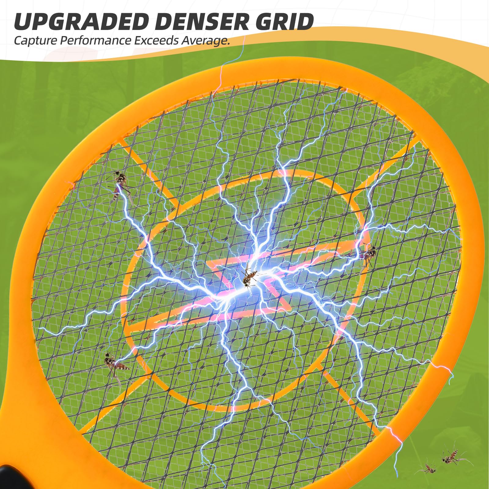 Jazb Electric Fly Swatter with power button indicator light