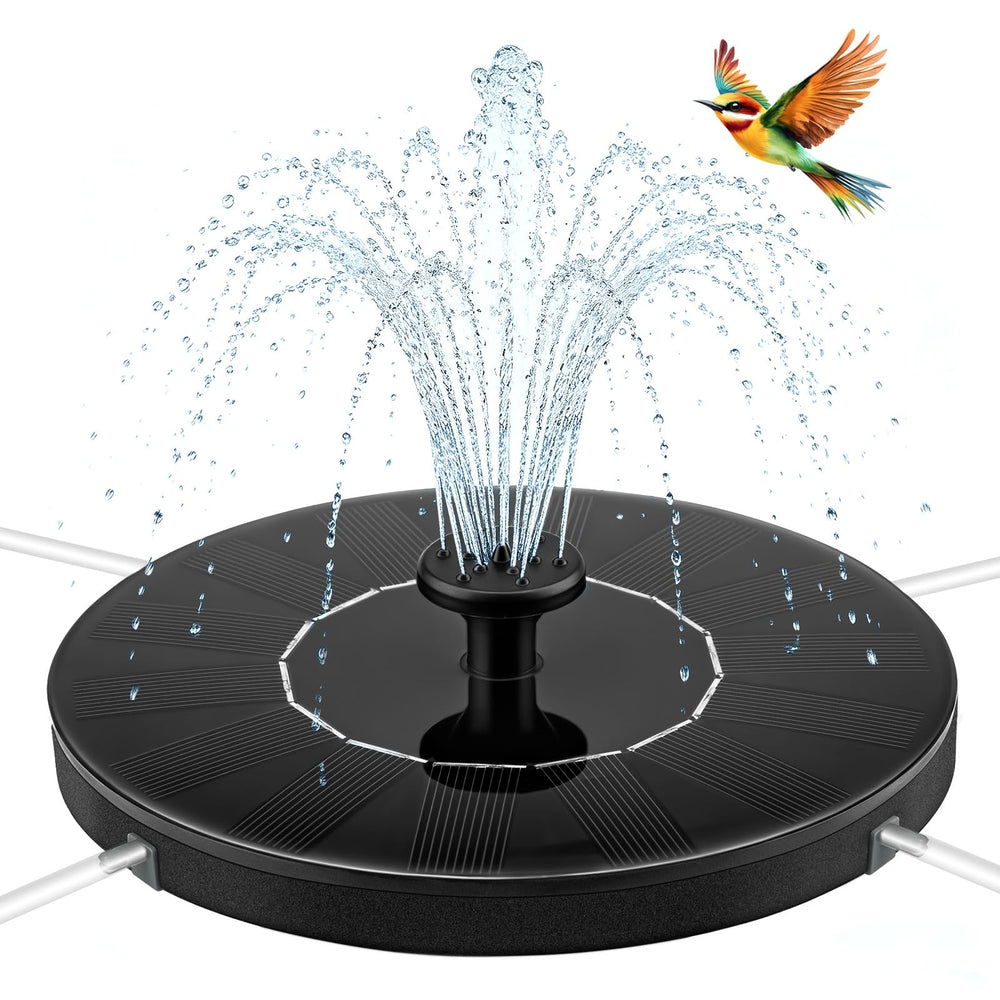 Jbobbju 1.5W Solar Fountain front view with six nozzles