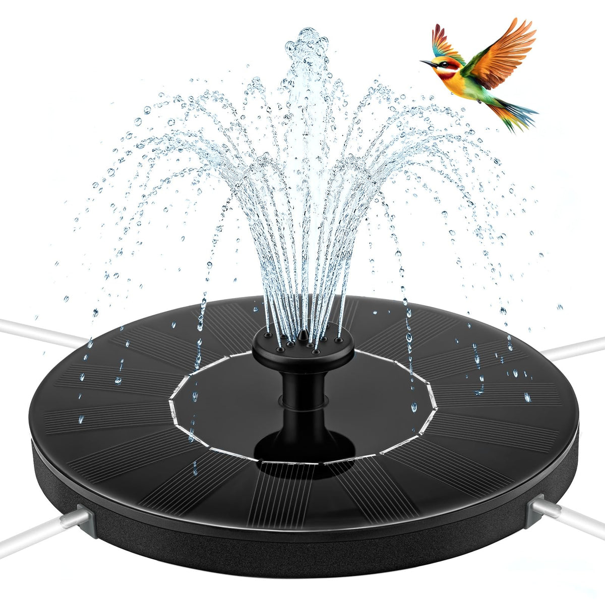 Jbobbju 1.5W Solar Fountain front view with six nozzles