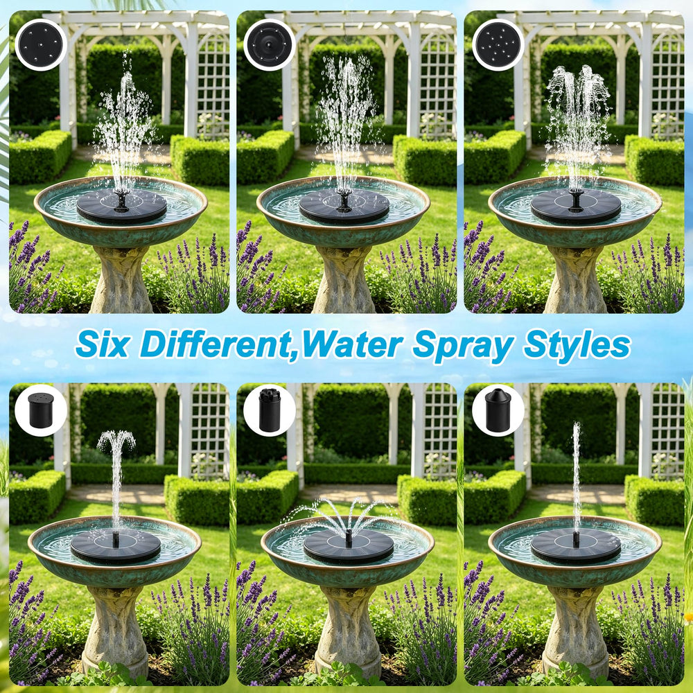 Jbobbju solar fountain pump in a bird bath