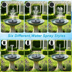 Jbobbju solar fountain pump in a bird bath