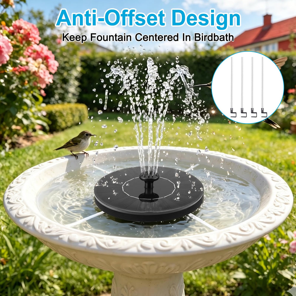 Jbobbju solar fountain pump in a garden pond