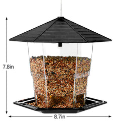 Jealoeur Outdoor Hanging Bird Feeder in garden setting