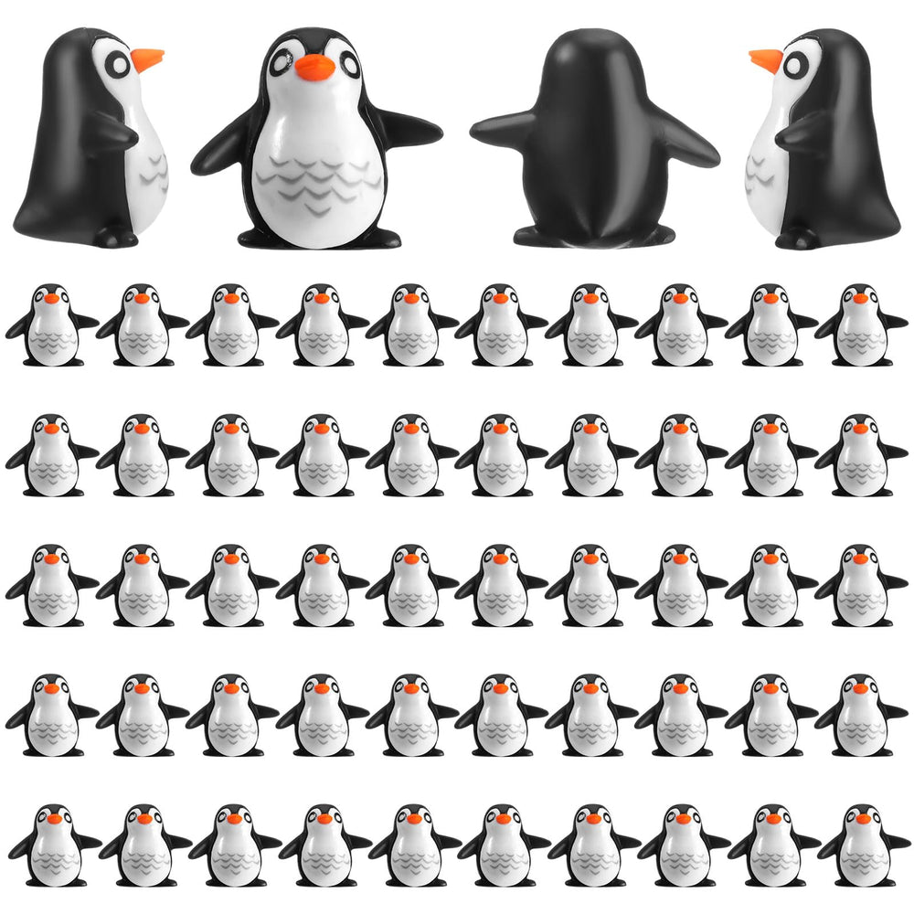 JellyArch 30 Pcs Miniature Penguin Figurines set in black and white