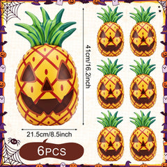 Jenaai inflatable beach balls pack of 6 with pineapple design