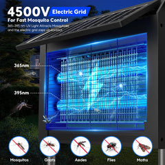 jepwe Solar Bug Zapper with extension cable in garden