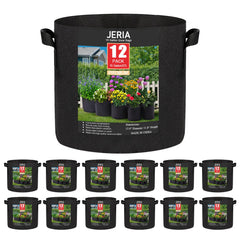 JERIA 15 Gallon Grow Bags front view with reinforced handles
