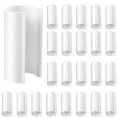 Jetec 32 Pack PVC Pipe Clips 2.4 inch white clamps front view