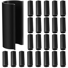 Jetec 32 Pack PVC Pipe Clips, black colour front view