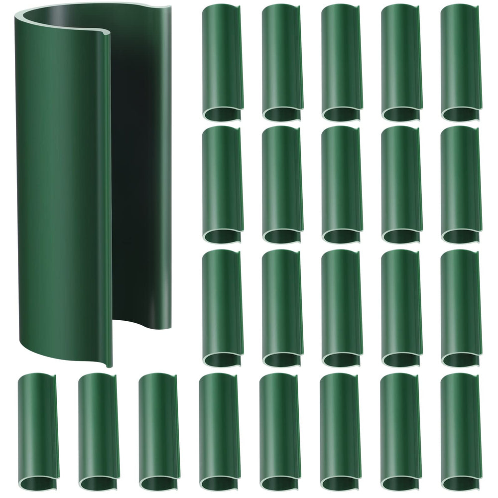 Jetec 32 Pack PVC Pipe Clips in green colour, front view
