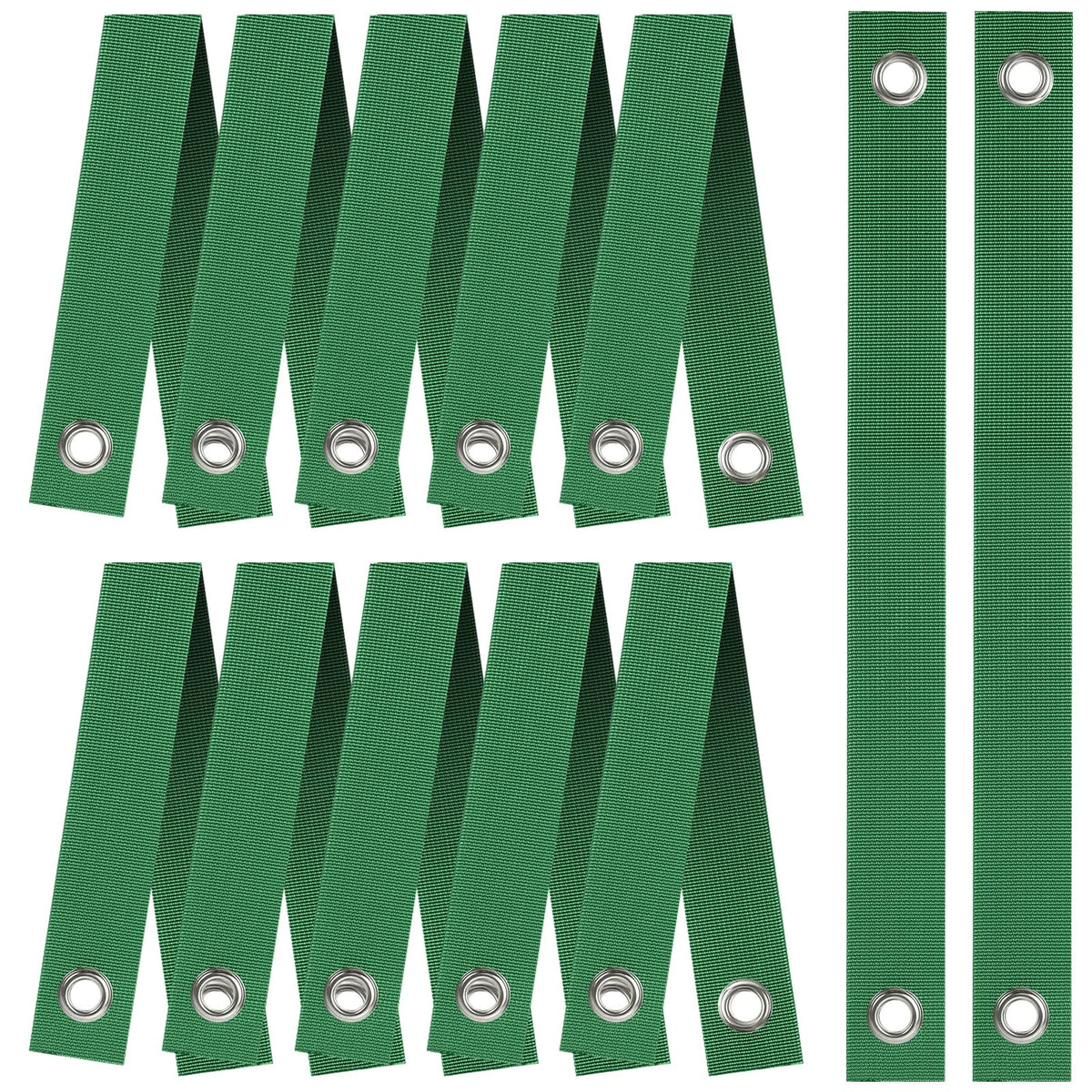 Jevrench 12-Pack Heavy Duty Tree Straps, white nylon material