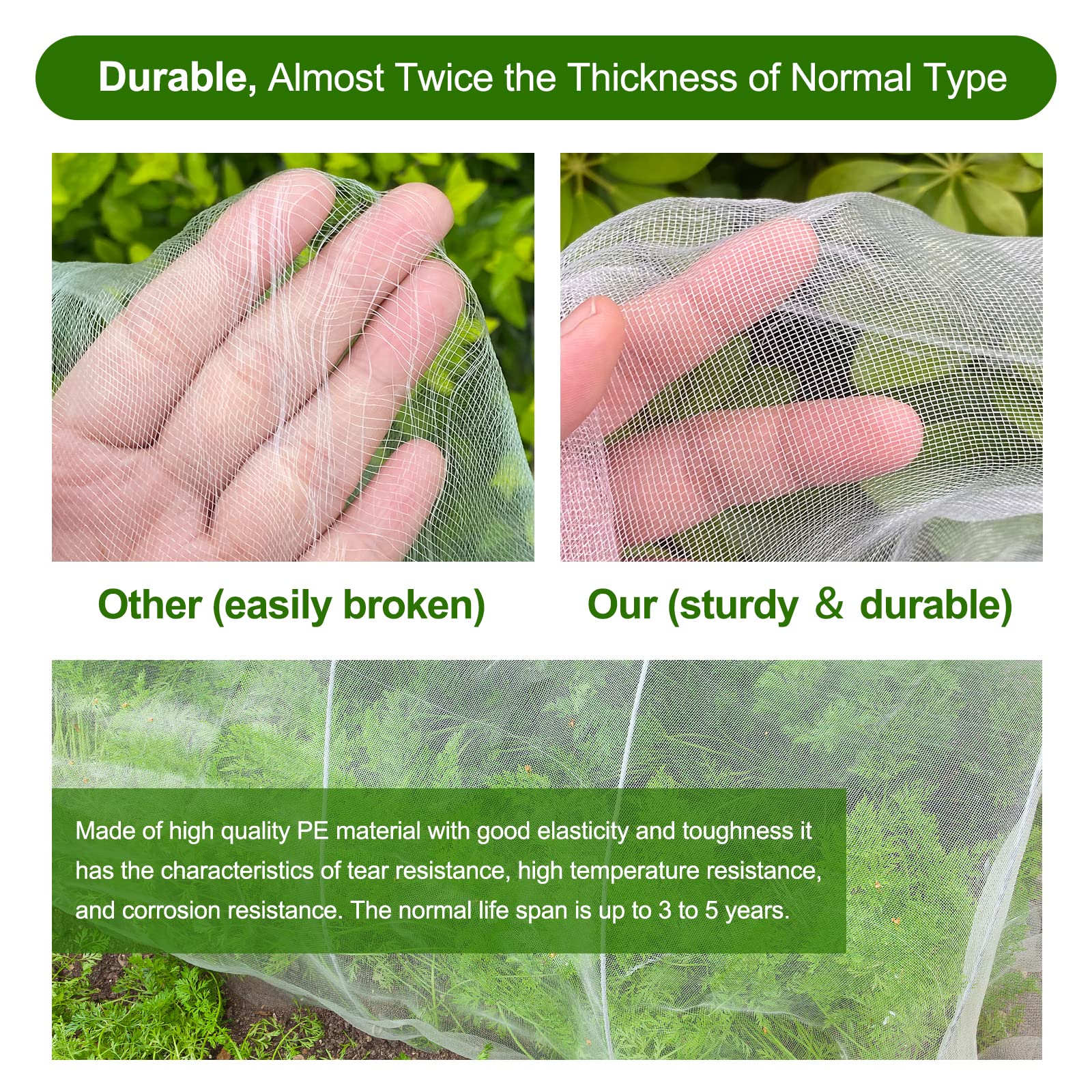 Jevrench Garden Netting in garden setting protecting plants