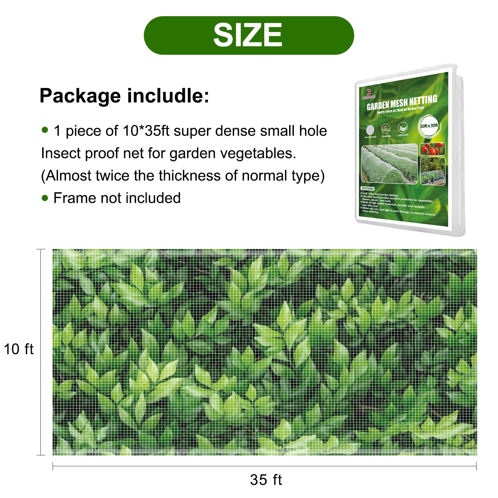 Jevrench Garden Netting rolled up with packaging