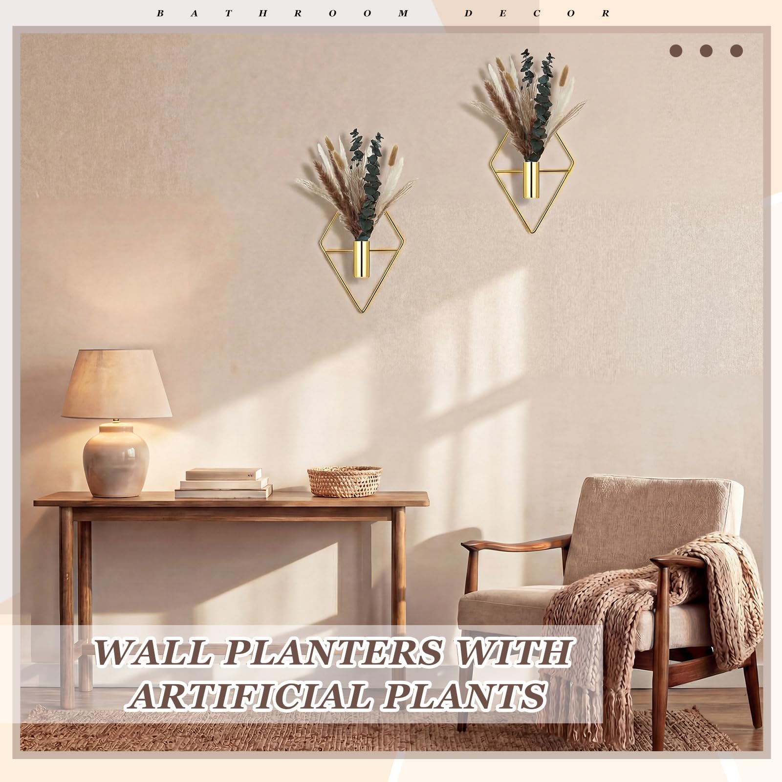 Jexine hanging planters displayed in a modern living room