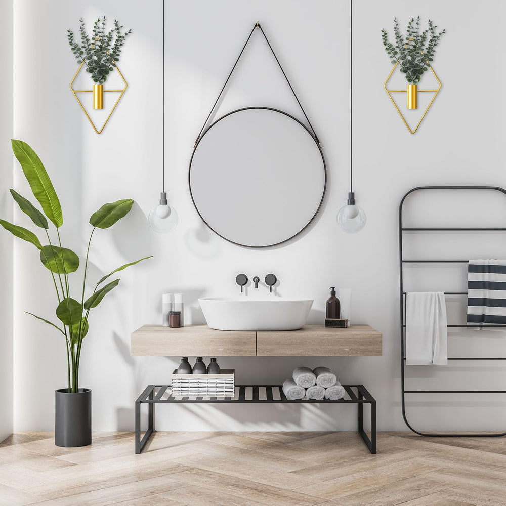 Jexine wall planters set on a decorative shelf