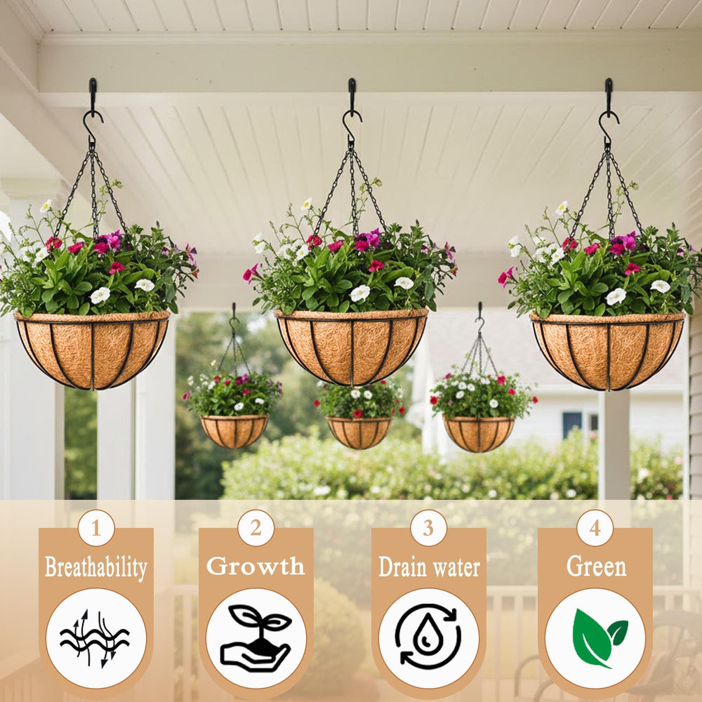 JFFLYIT hanging basket with three chains attached
