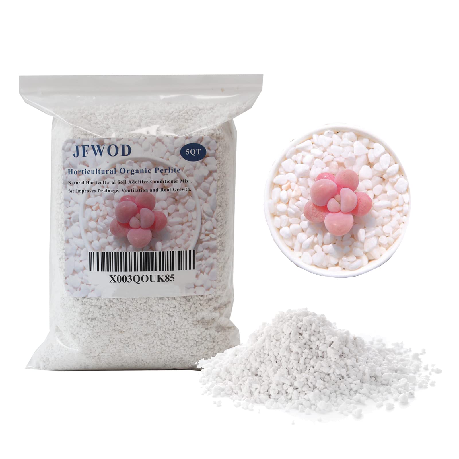 JFWOD Organic Perlite 5 Quart packaging front view