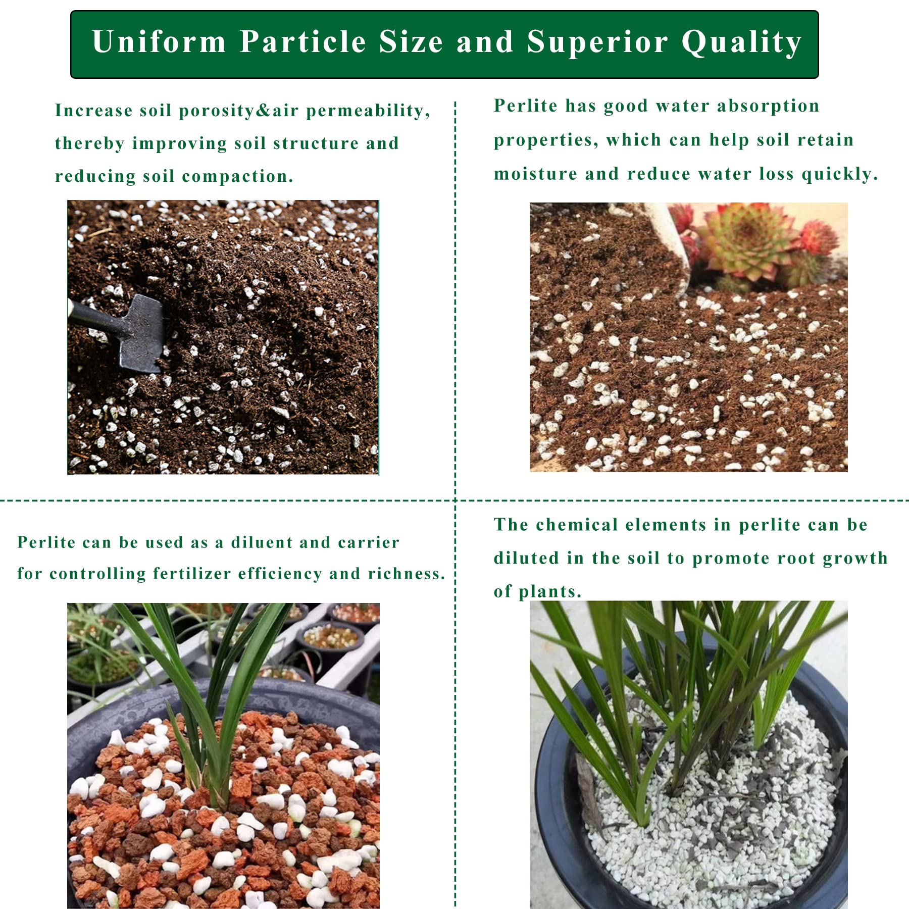 JFWOD Organic Perlite in a garden setting