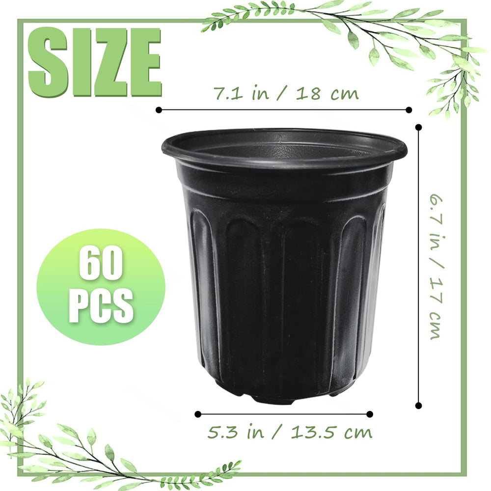 Jgalnim 60 pack nursery pots stacked