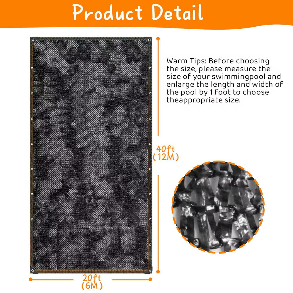 JIAYECHQI Pool Leaf Cover black mesh material