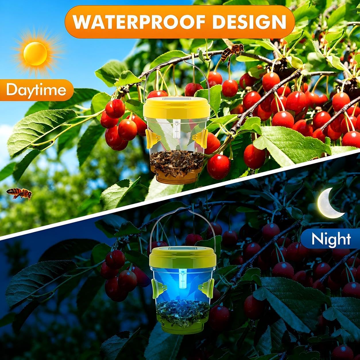 Jiermadun Wasp Trap in outdoor garden setting
