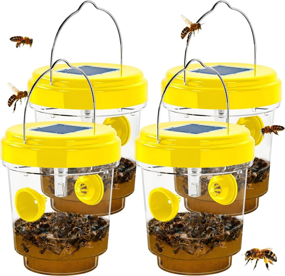 Jiermadun Wasp Trap outdoor hanging yellow model front view