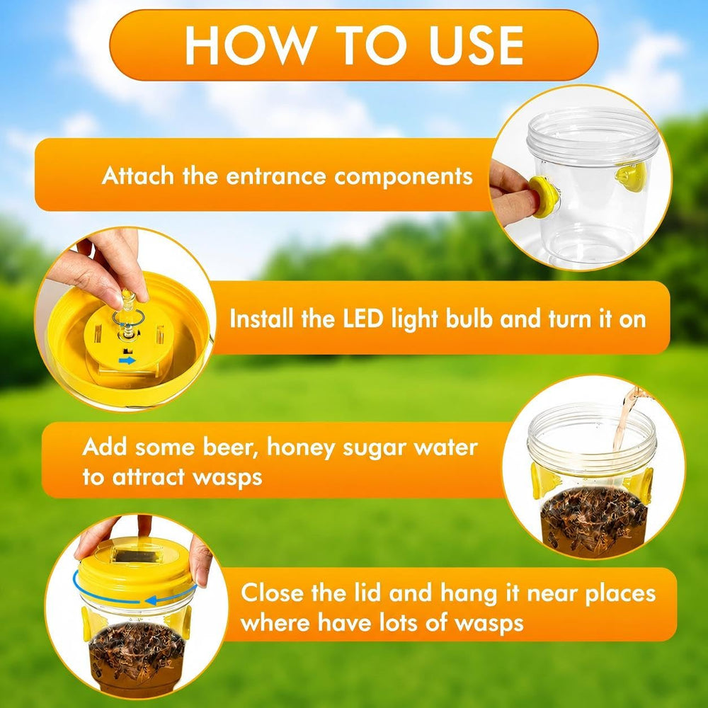 Jiermadun Wasp Trap with sugar water filling