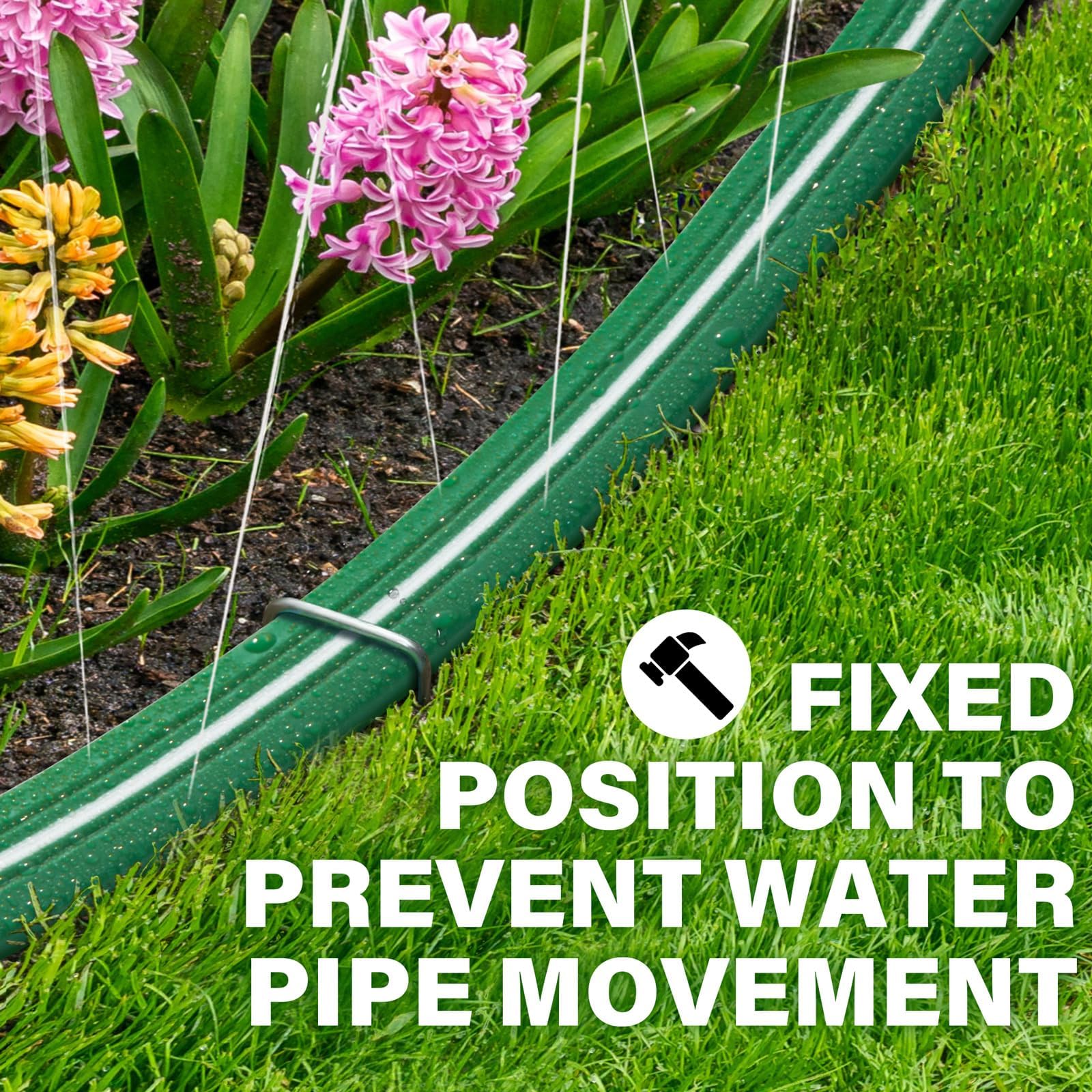 Jin&Bao 100FT sprinkler hose in garden setting
