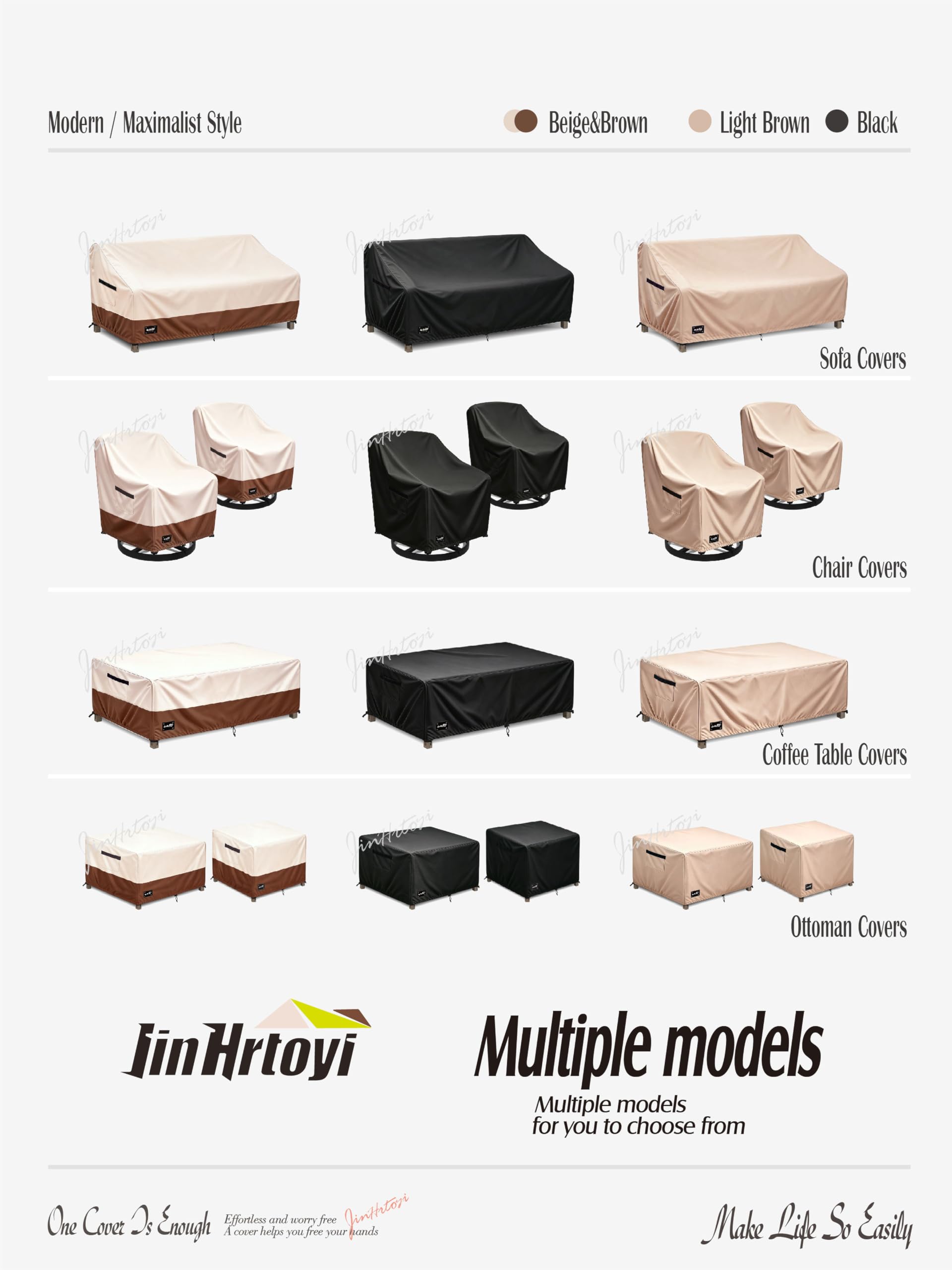 Jin Hrtoyi Outdoor Chair Covers displaying dimensions