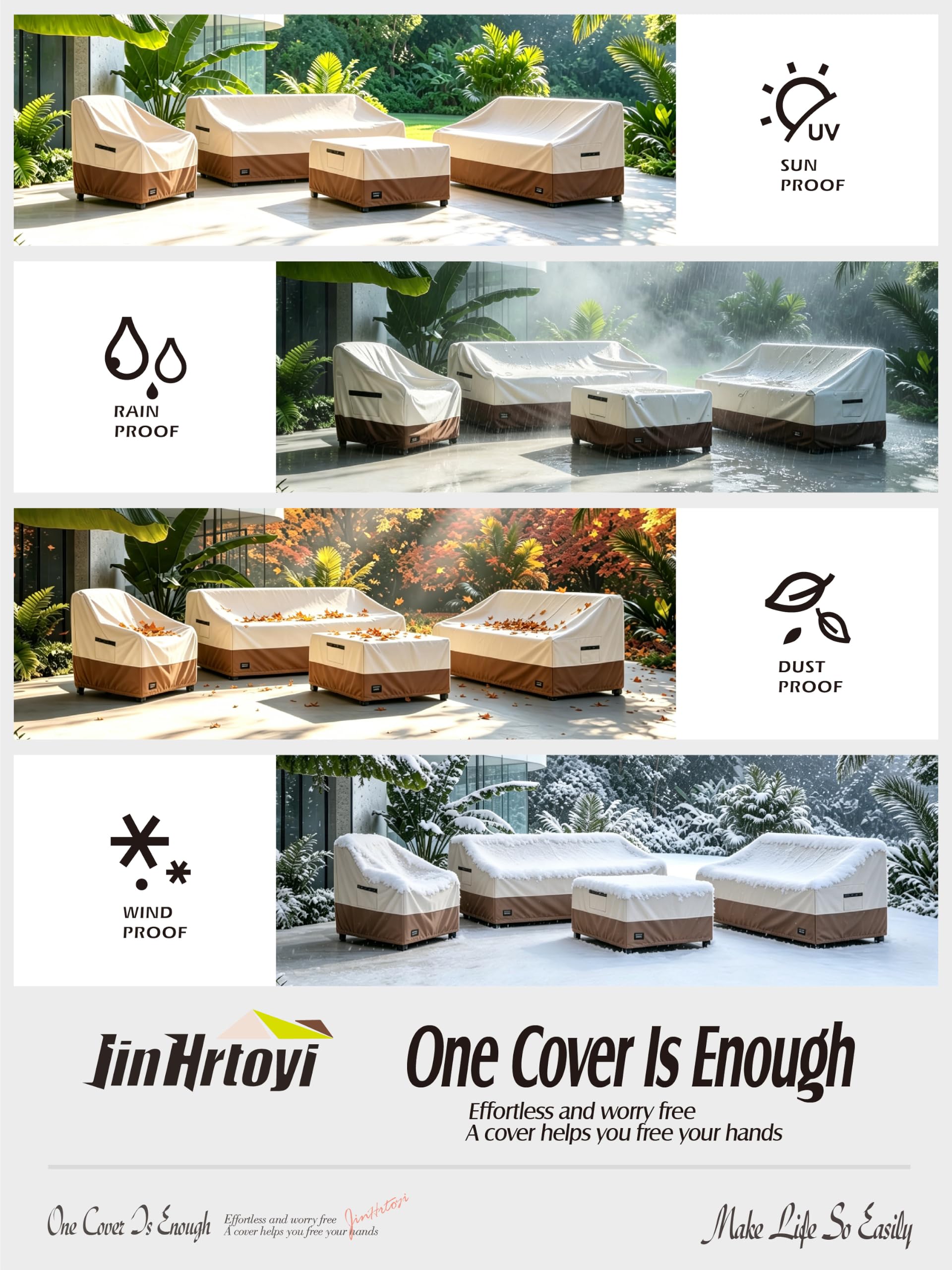 Jin Hrtoyi Outdoor Chair Covers secured with drawstrings