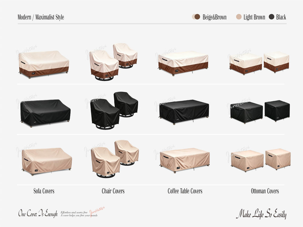 Jin Hrtoyi Outdoor Couch Cover dimensions displayed