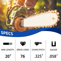 JINFFR chainsaw chains packaging