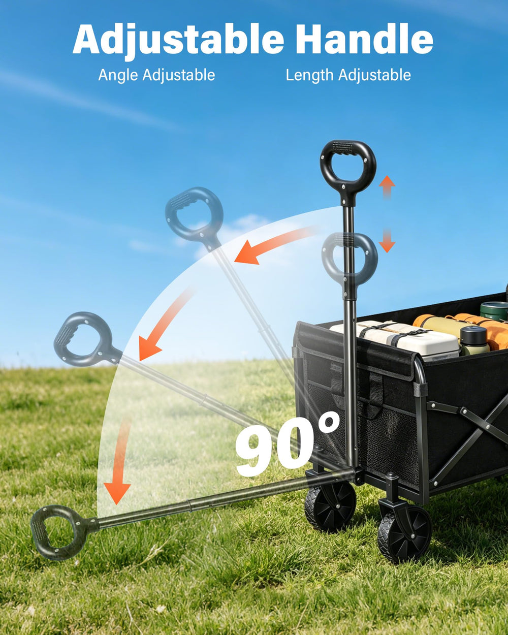 JINIHFW wagon cart with cup holders