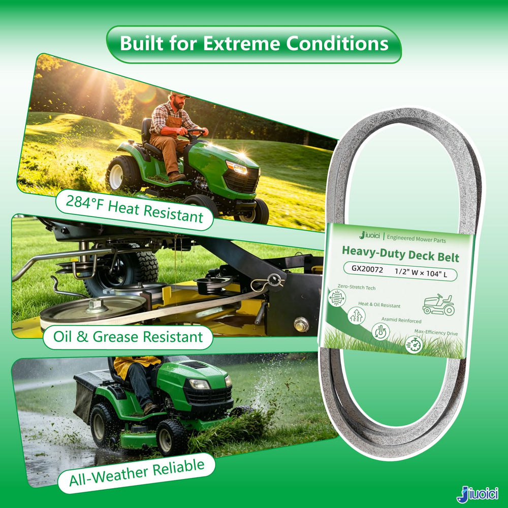 jiuoici GX20072 mower deck belt dimensions
