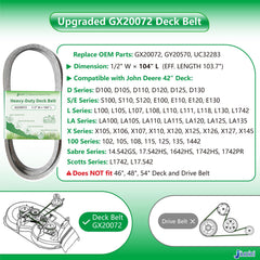 jiuoici GX20072 mower deck belt packaging
