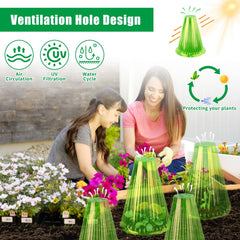 jixsloft Garden Cloches in use over garden plants