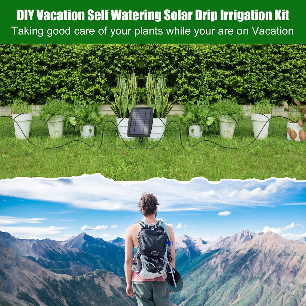 JIYANG Drip Irrigation Kit in use watering plants