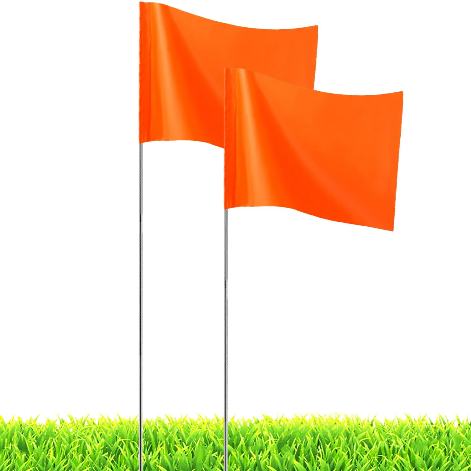 JIZHGRAD 20-Pack Orange Marking Flags front view