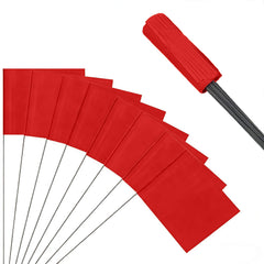 JIZHGRAD 50 Pack Red Marking Flags front view