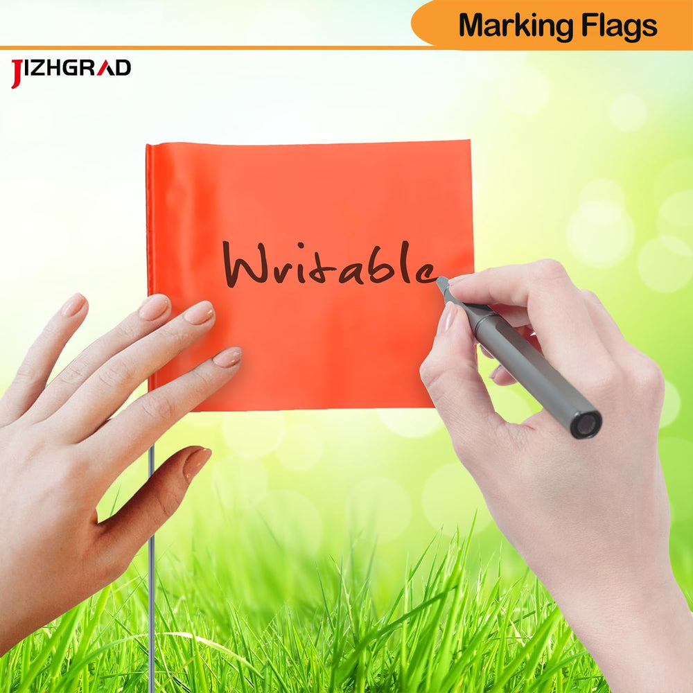 JIZHGRAD flags showing bright orange colour