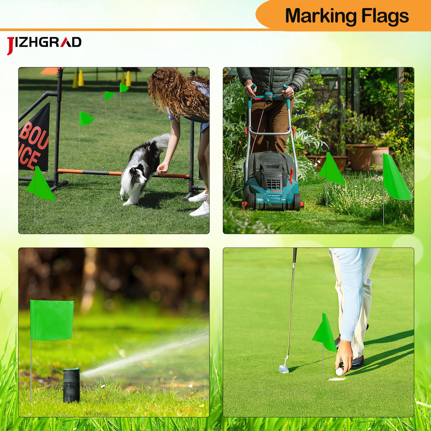 JIZHGRAD flags showing writing surface for notes and warnings