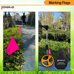 JIZHGRAD Pink Marking Flags displayed with a clear blue sky