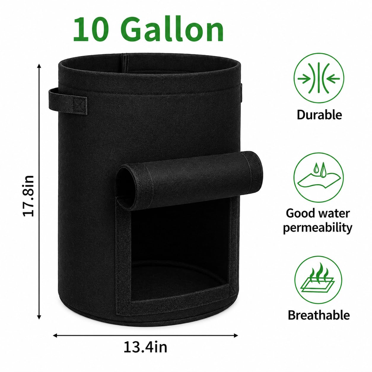 JJGoo grow bag filled with growing potatoes