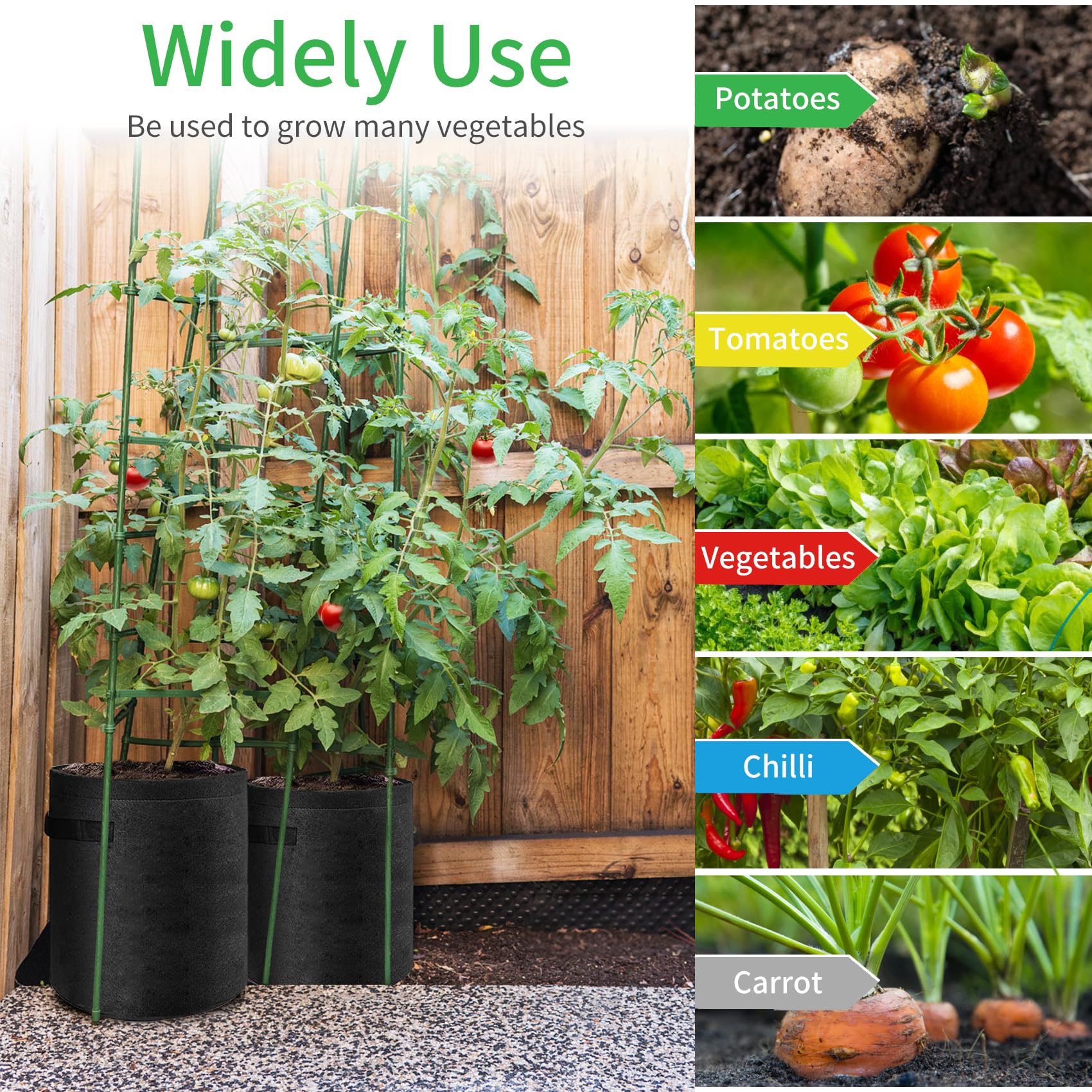 JJGoo grow bag showing large capacity design