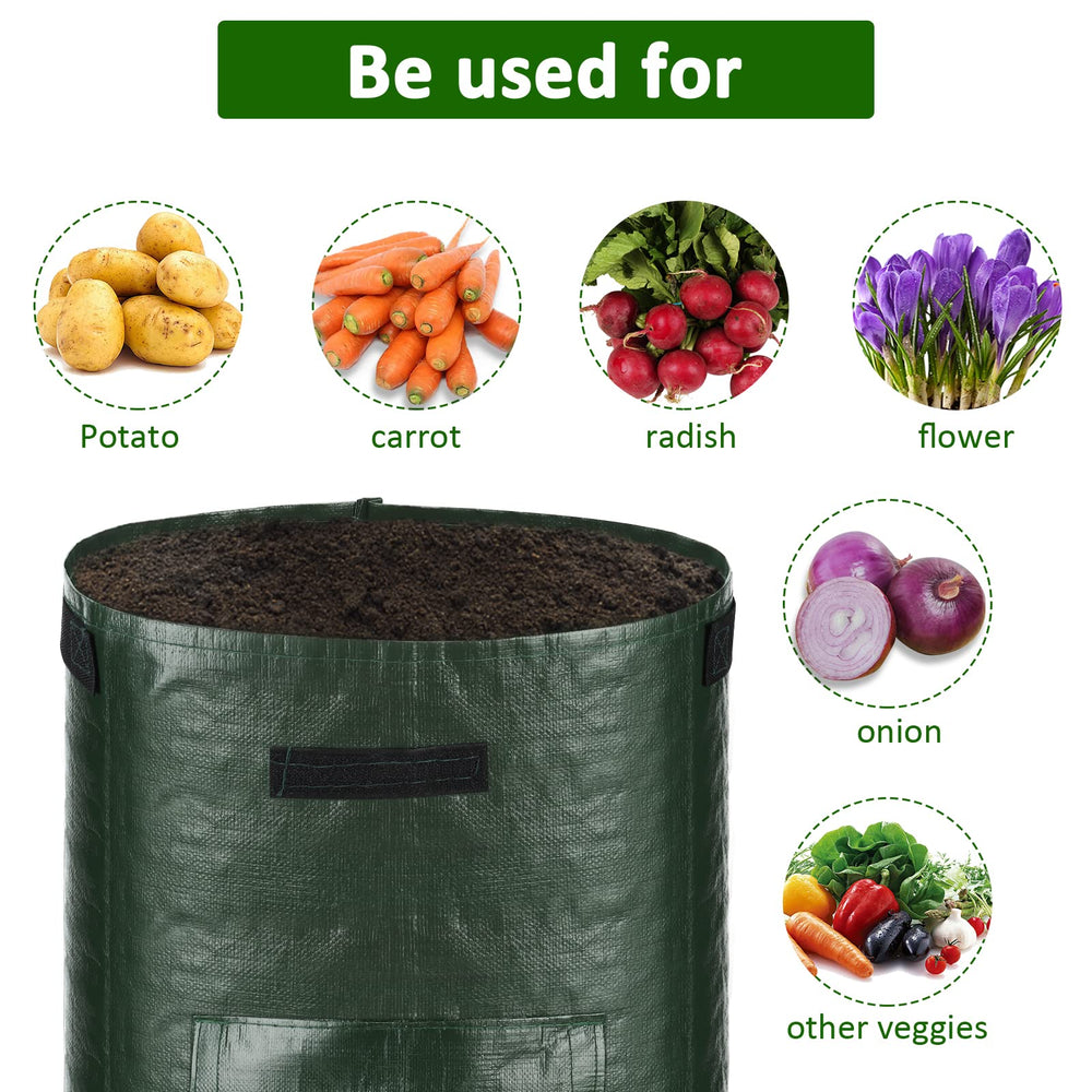 JJGoo Potato Grow Bag with plants growing inside