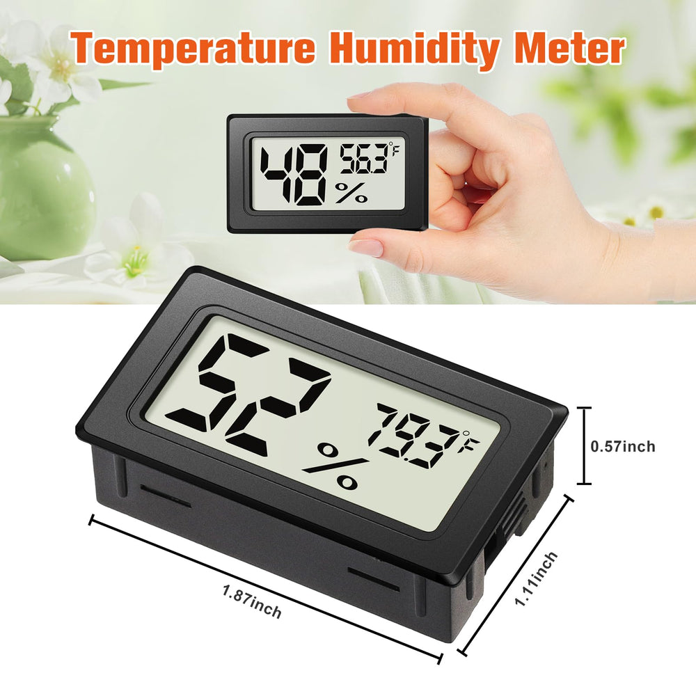 JJMTDS Mini Hygrometer black model side view