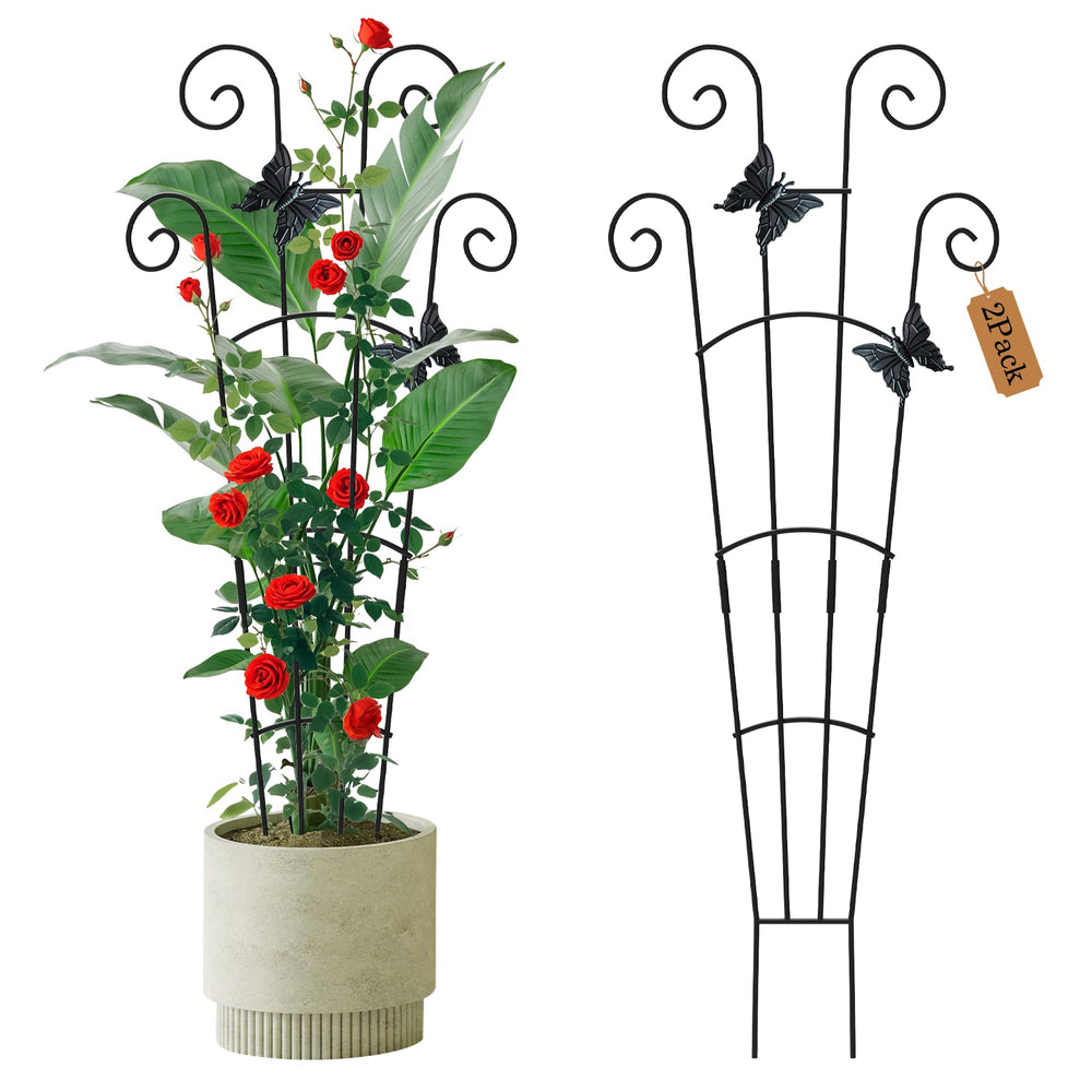 JJSHUANL 30 Inch Expandable Plant Trellis front view