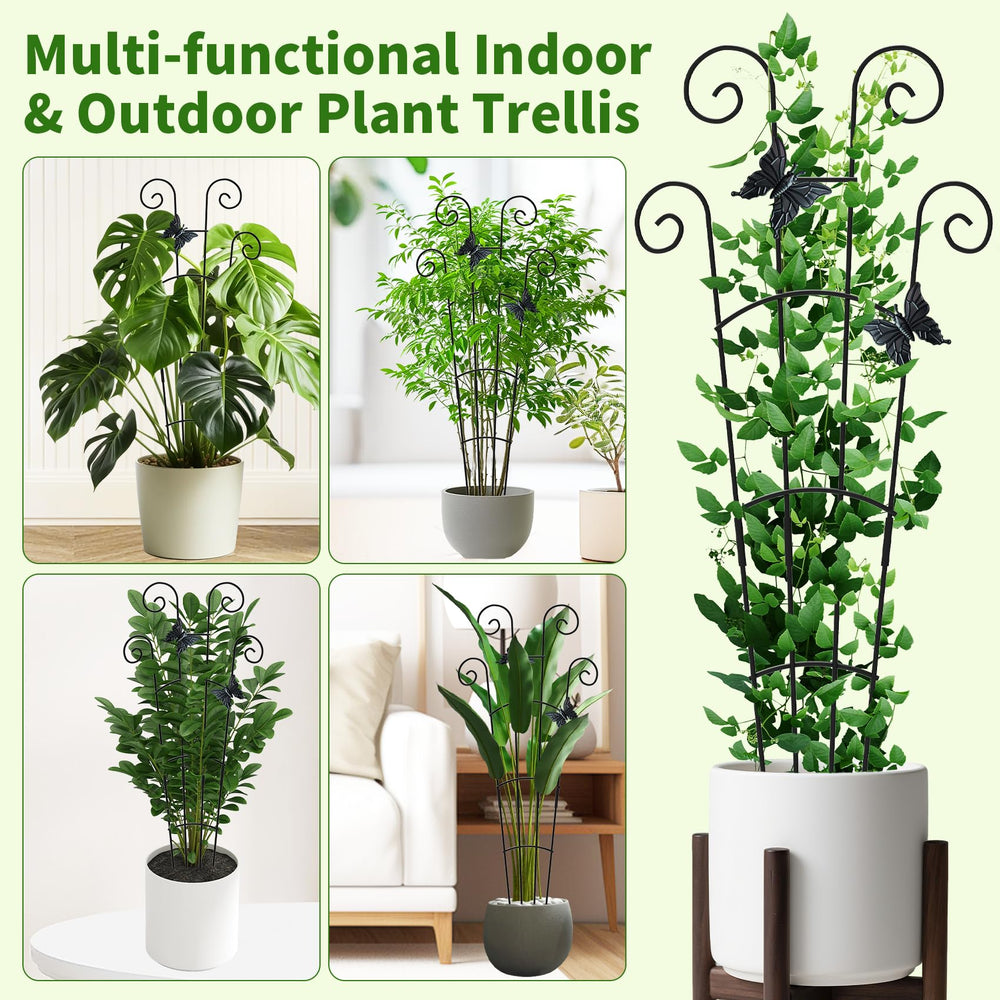 JJSHUANL plant trellis with blooming climbing flowers