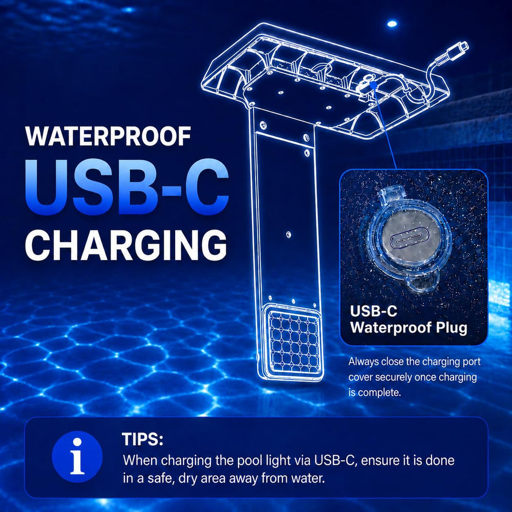 JJX Solar Pool Light with 150° wide beam